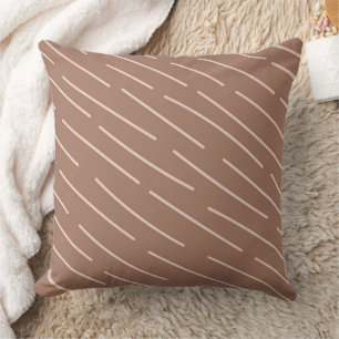 Almofada Abstrato Mocha Mousse Linha de Portas Desenhada à