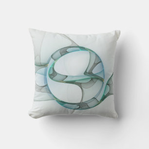 Almofada Abstrato moderna Cinza azul-turquesa