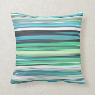 Almofada Abstrato nº 2: borrão azul-aqua