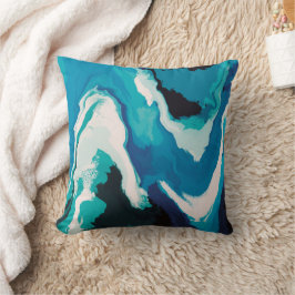 Almofada Abstrato Pastel Paint Lagoon Edition