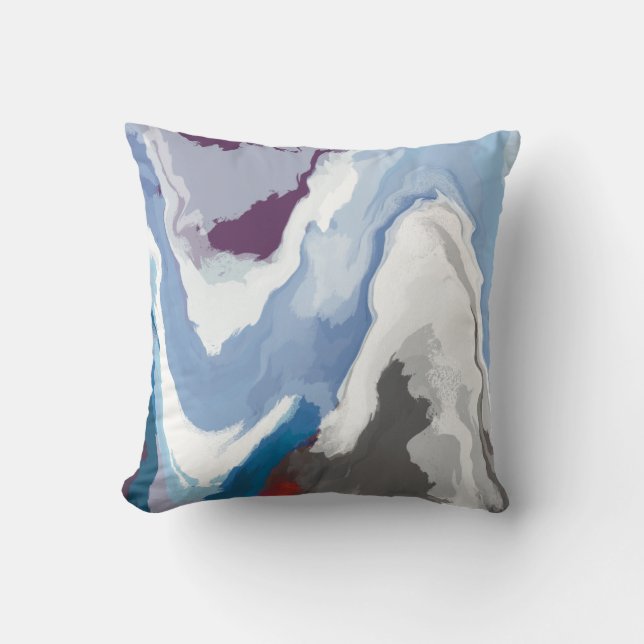 Almofada Abstrato Pastel Paint Mountain Edition (Frente)