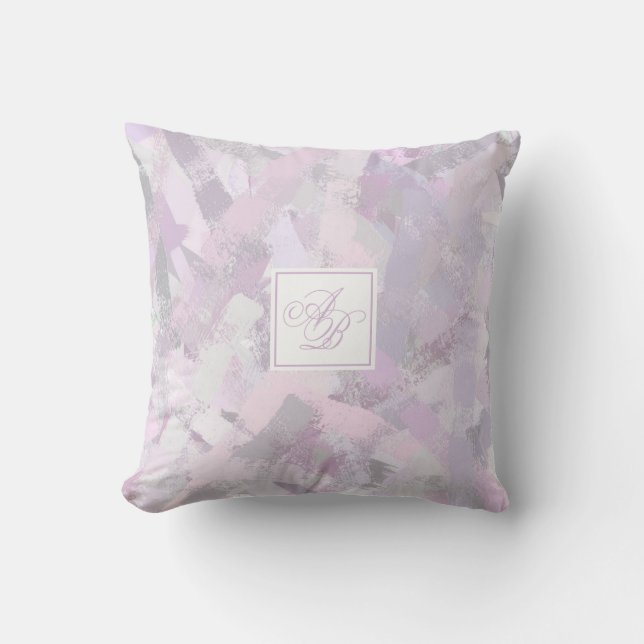 Almofada Abstrato Pintado Pincel Traça textura Pillo (Frente)