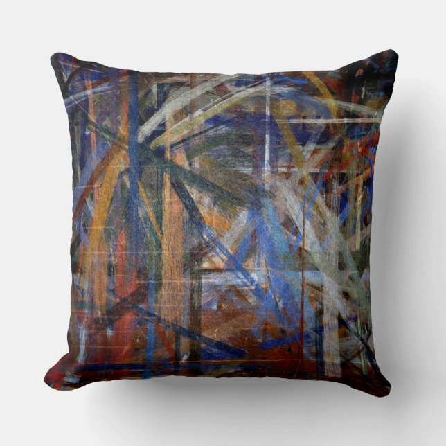 Almofada Abstrato pintura de cores nº 44 (Frente)