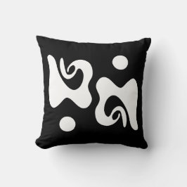 Almofada Abstrato preto e branco