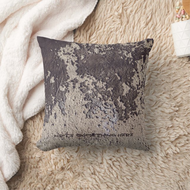 Almofada Abstrato preto e branco (parede rachada) (Cobertor)