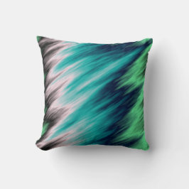 Almofada Abstrato preto e branco verde azul