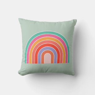 Almofada Abstrato Rainbow Colorida Modern Arch Mint Green
