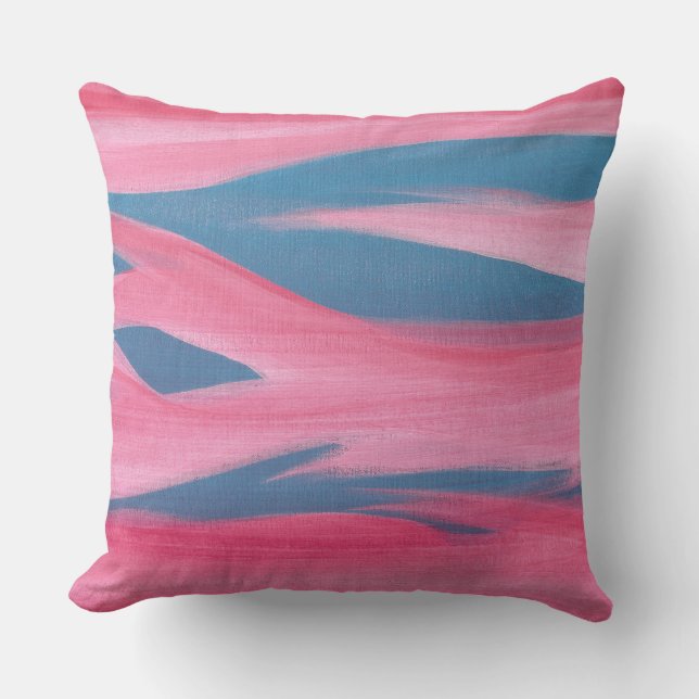 Almofada Abstrato Red Night Sky Pink Blue Travesseiros deco (Frente)