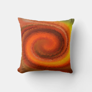Almofada Abstrato rolo líquido, cor de laranja, fogo casta