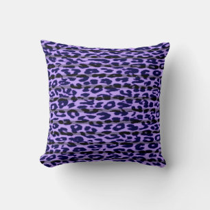 Almofada Abstrato roxo da pele do leopardo do teste padrão