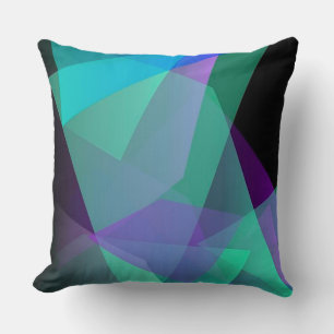 Almofada Abstrato Roxo e Travesseiro decorativo Verde