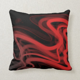 Almofada Abstrato Stringy do vermelho