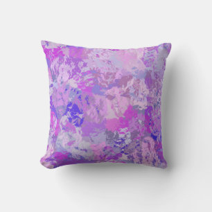 Almofada Abstrato Trendy Camo Pink Púrpura Azul
