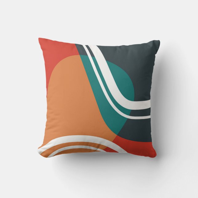 Almofada Abstrato trendy line art design (Frente)
