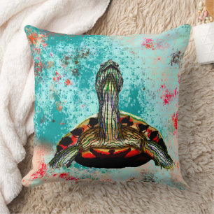 Almofada Abstrato Turtle Trabalho de arte