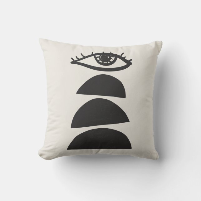 Almofada Abstrato vendo olho com trendência T de balanceame (Frente)