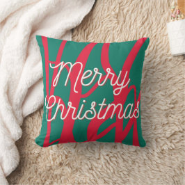 Almofada Abstrato Vermelho Verde Natal Feliz Personalizado