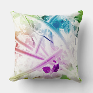 Almofada Abstrato Watercolor Travesseiro decorativo Floral