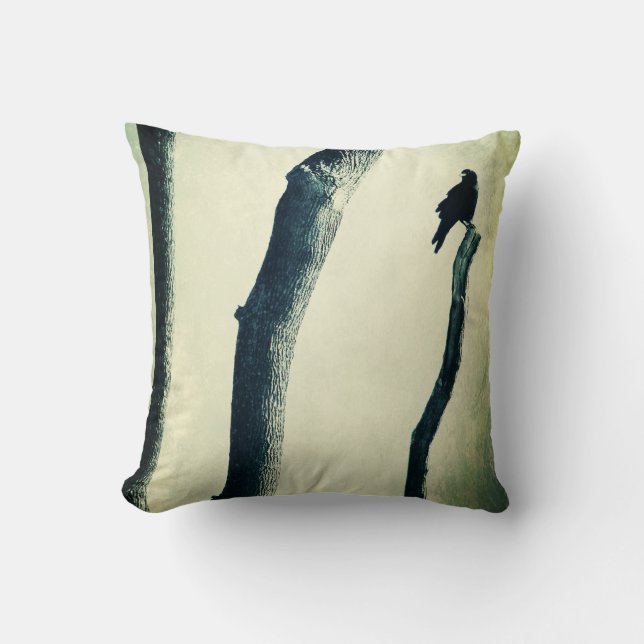 Almofada Abstrato Woodland Crow (Frente)