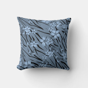 Almofada Abstrato zebra tigre couro florescente