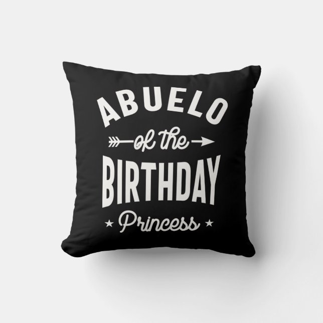 Almofada Abuelo Da Princesa De Aniversário (Frente)