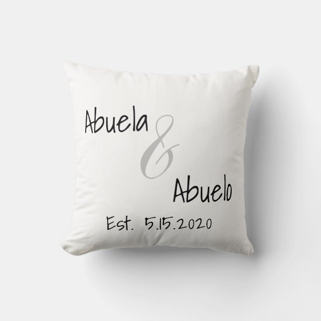 Almofada Abuelo e Abuelo estabelecem Travesseiro decorativo (Frente)