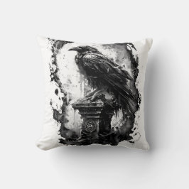 Almofada Abyssal Gaze Heavy Metal Raven Skull 