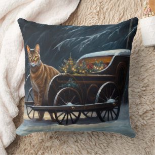 Almofada Abyssinian Snowy Sleigh Passeia Decência de Natal