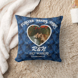 Almofada Acabaram de Casar Cobertor de Fleece Personalizado