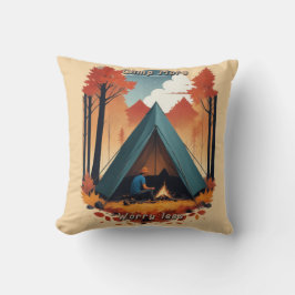 Almofada Acampamento Mais, Menos Preocupação