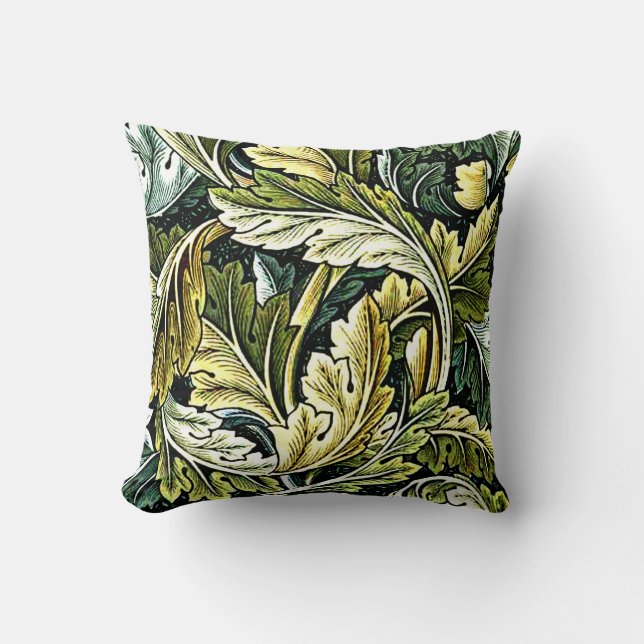 Almofada Acanthus, popular padrão William Morris (Frente)