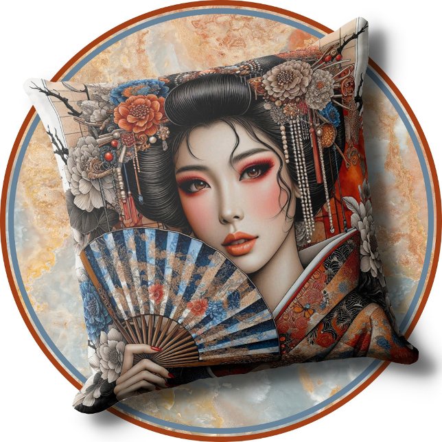 Almofada ACCENT PILLOW - Asian Woman in Traditional Attire (Criador carregado)