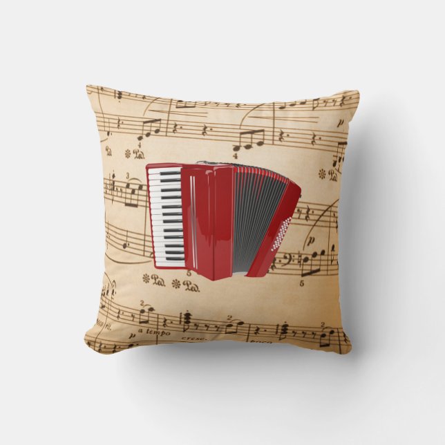 Almofada Accordion Music, design popular (Frente)
