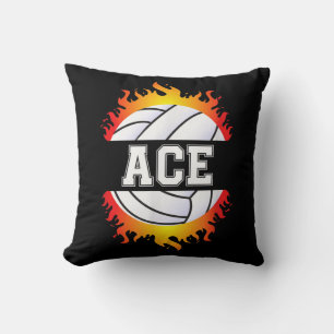 Almofada Ace Name Jogador de Voleibol Ball and Net Sport