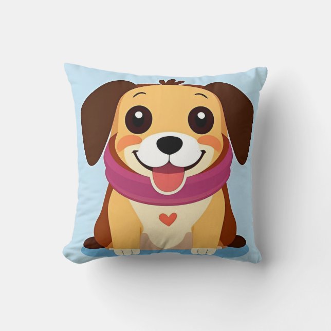 Almofada Acento de decoração de casa de cachorrinho de dese (Frente)