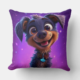 Almofada Acento Decorativo de Cachorro de Desenho Animado C