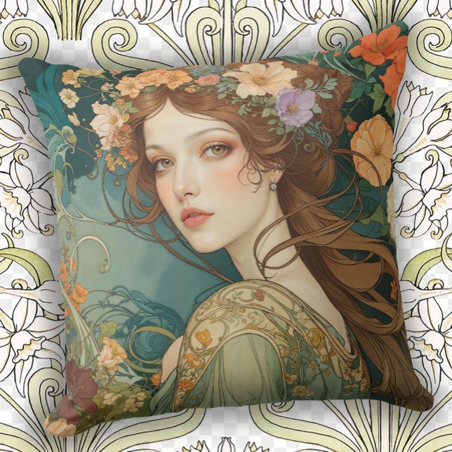 Almofada Acessórios de Lar Art Nouveau de Luxo (Criador carregado)