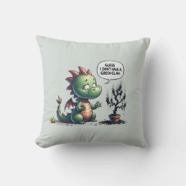 Almofada Acho que não tenho uma Garra Verde - Dragão Bonito