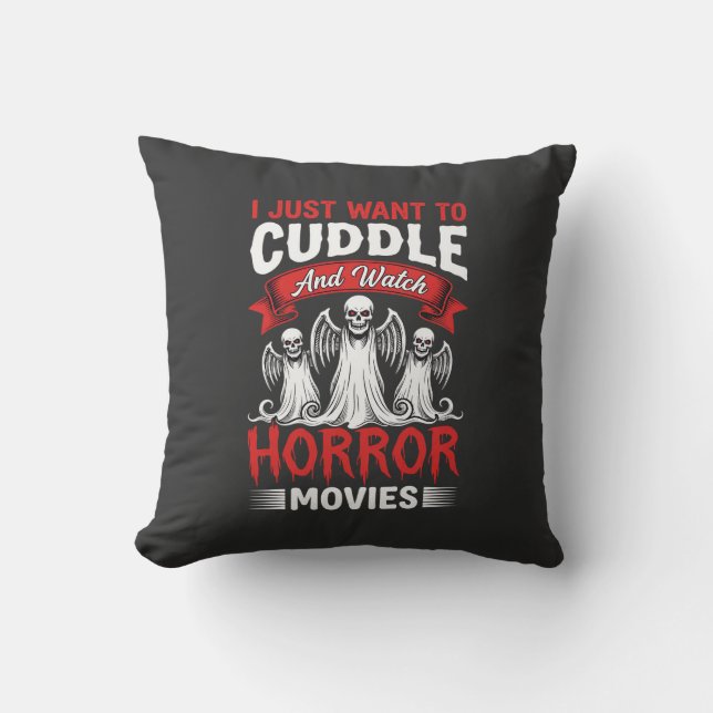 Almofada Aconchegar e Assistir Filmes de Terror Esqueleto H (Frente)