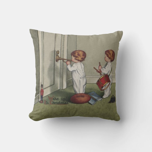 Almofada Acordar Sua linda ilustração infantil de Natal (Frente)