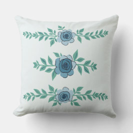 Almofada Acordo de Rosa de Borda Azul