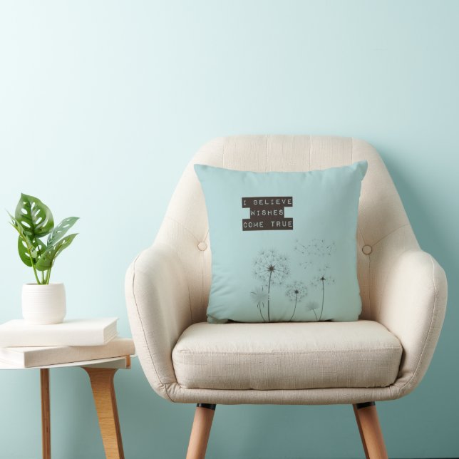 Almofada Acredite em Desejos Dandelions (Cadeira)