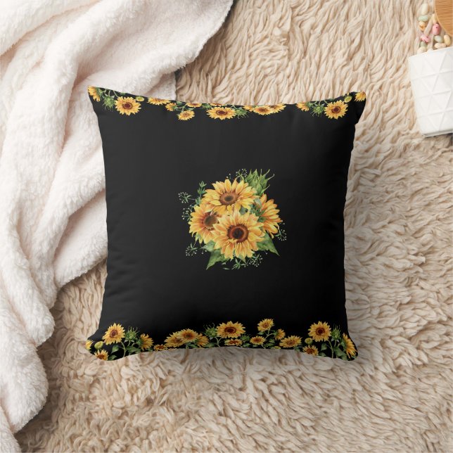 Almofada Acrilica de Girassol – Gráfico Floral (Cobertor)