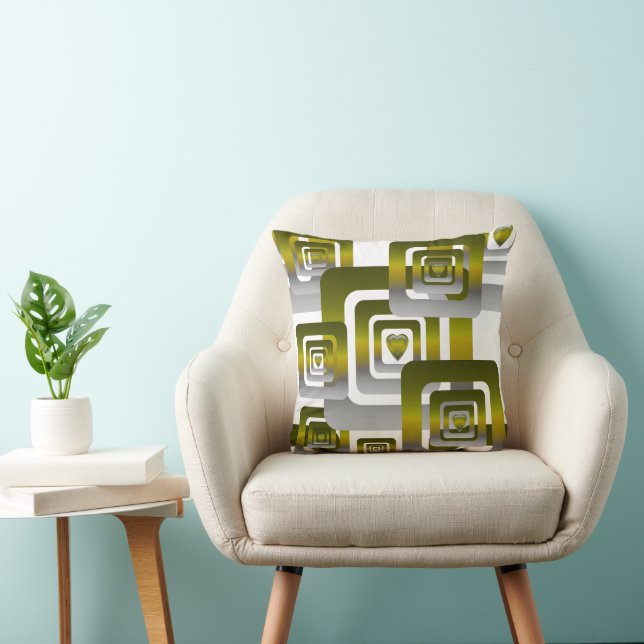 Almofada Activate My Heart Pattern Silver (Cadeira)