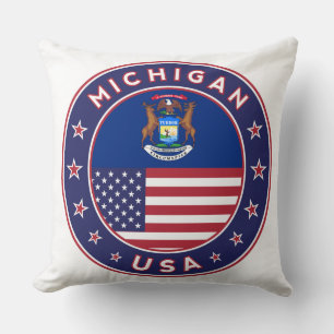 Almofada Adesivo de Michigan, capa de telefone, saco, relóg