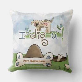 Almofada Adicionar o Travesseiro decorativo do Nome Pets