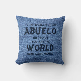 Almofada Adicione Nomes Ao Mundo Que Você É Avô Abuelo