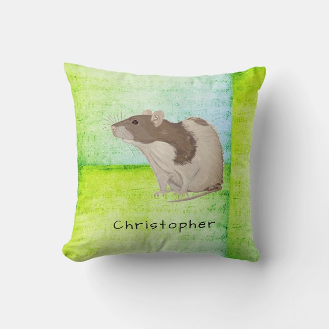 Almofada Adicione seu design conhecido do rato (Frente)