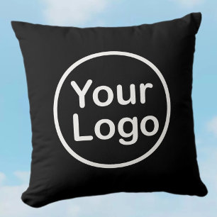 Almofada Adicione seu próprio logotipo Fundo Preto