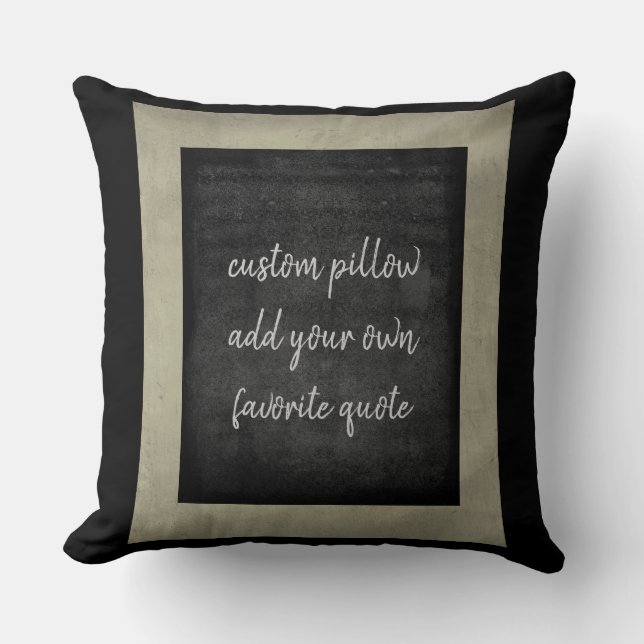 Almofada adicione seu próprio travesseiro de aspas para dec (Frente)